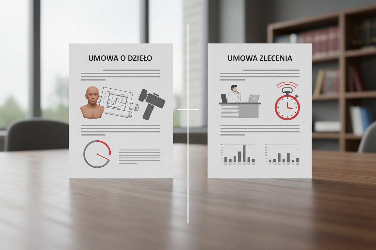 Czym różni się umowa o dzieło od umowy zlecenia