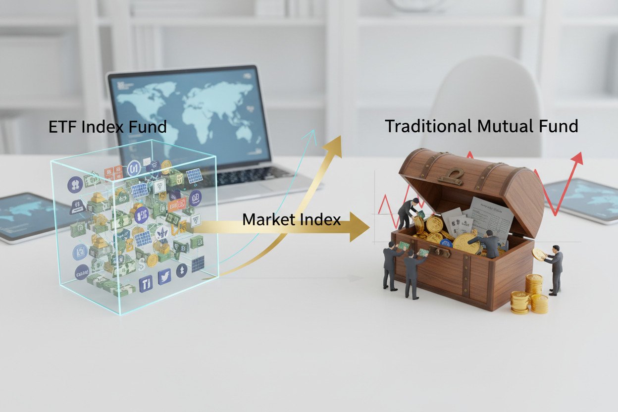 Czym są fundusze indeksowe ETF i jak różnią się od klasycznych funduszy
