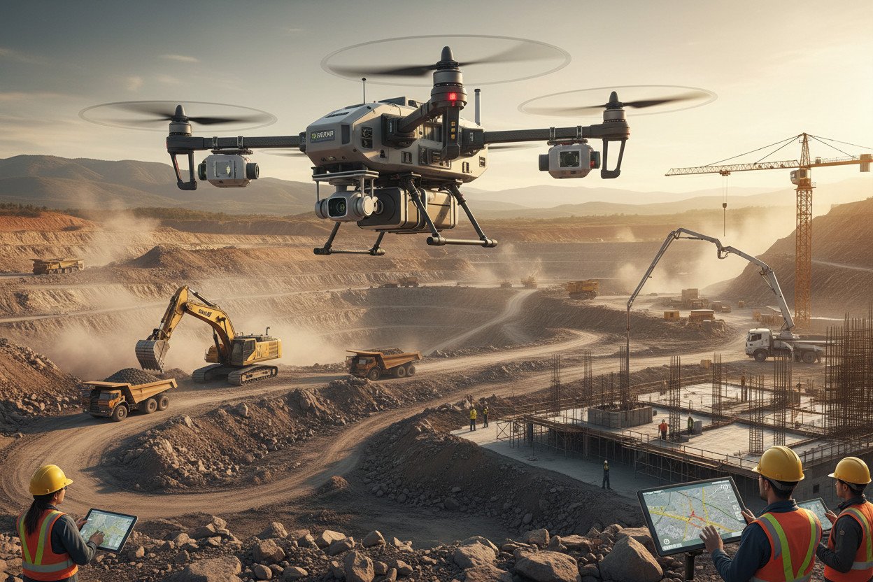 UAV przemysłowy w górnictwie i budownictwie